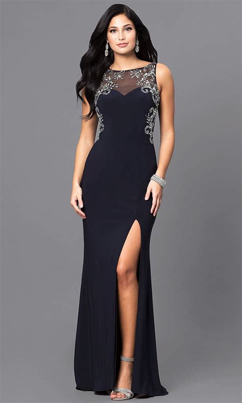 navy blue long dress formal|navy blue sexy formal dress.